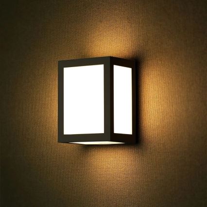LED kültéri fali lámpatest LED/12W/230V 3000K IP65 fekete