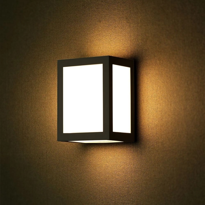 LED kültéri fali lámpatest LED/12W/230V 3000K IP65 fekete