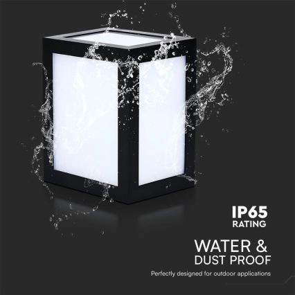 LED kültéri fali lámpatest LED/12W/230V 3000K IP65 fekete