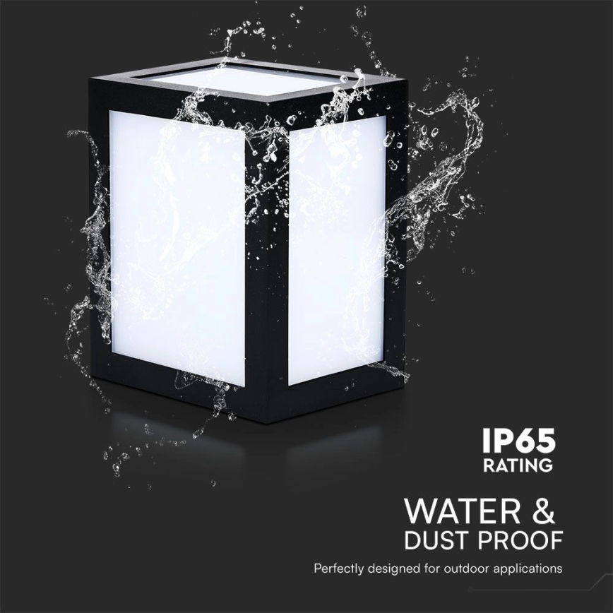 LED kültéri fali lámpatest LED/12W/230V 3000K IP65 fekete