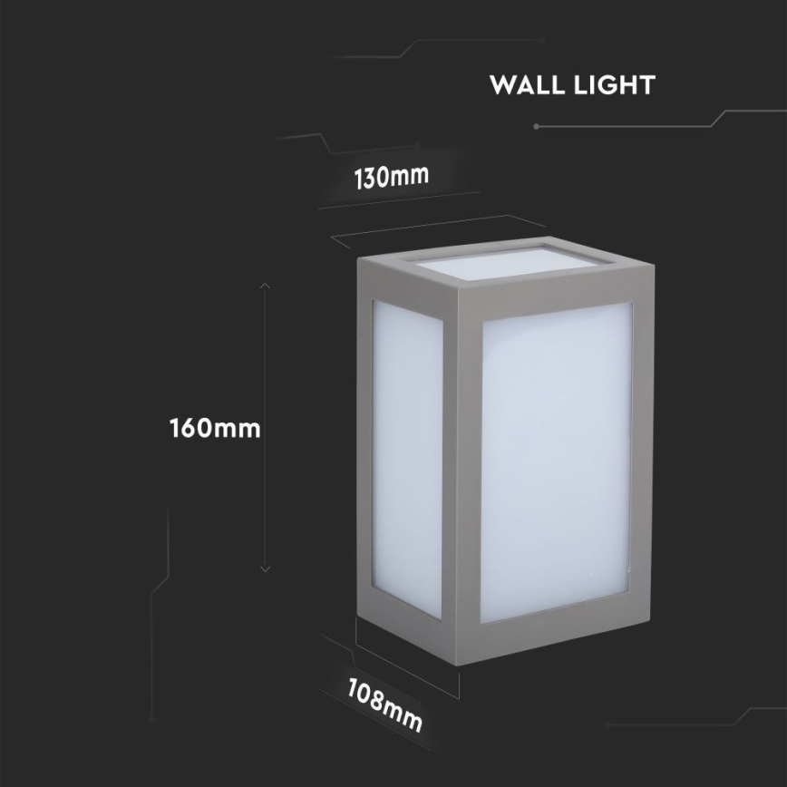 LED kültéri fali lámpatest LED/12W/230V 4000K IP65