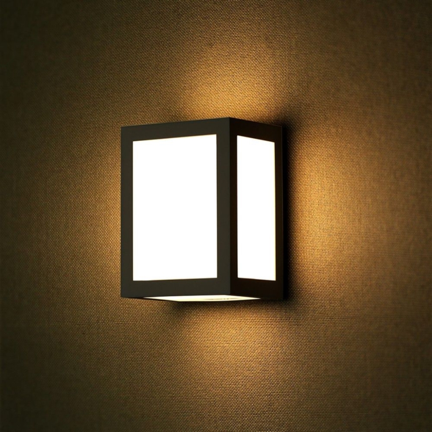 LED kültéri fali lámpatest LED/12W/230V 6400K IP65 fekete