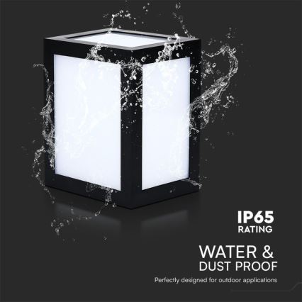 LED kültéri fali lámpatest LED/12W/230V 6400K IP65 fekete