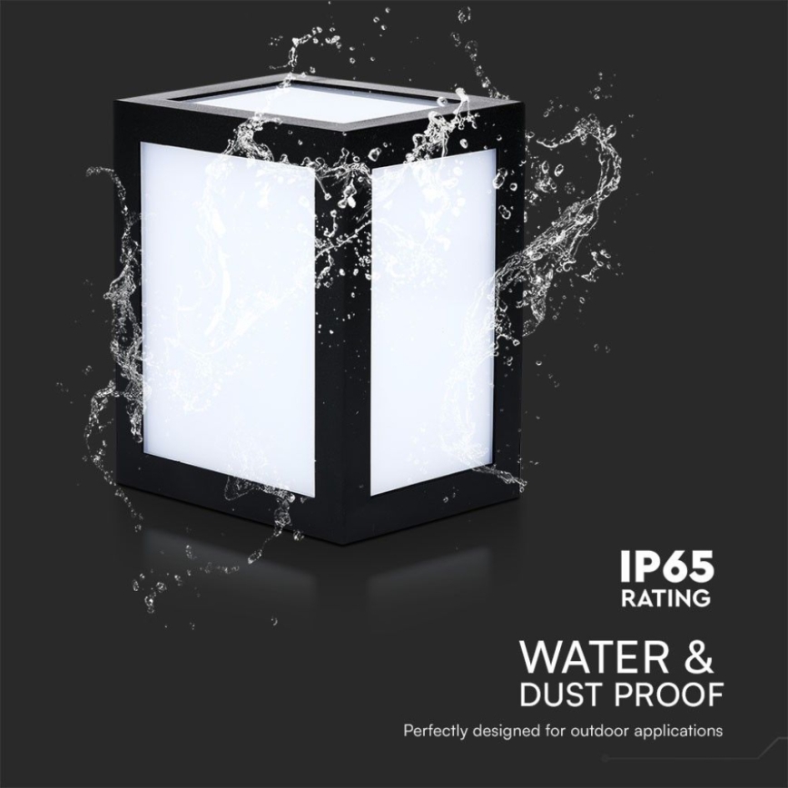 LED kültéri fali lámpatest LED/12W/230V 6400K IP65 fekete
