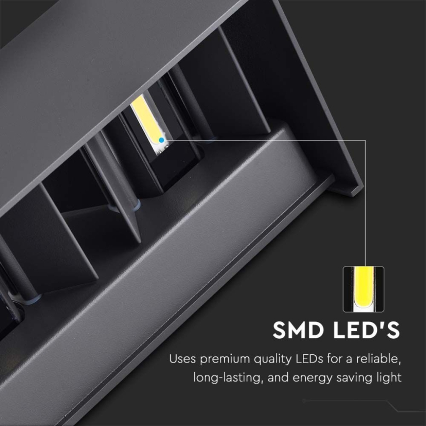 LED kültéri fali lámpatest LED/24W/230V 4000K IP65 fekete