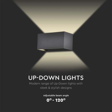 LED kültéri fali lámpatest LED/24W/230V 4000K IP65 fekete