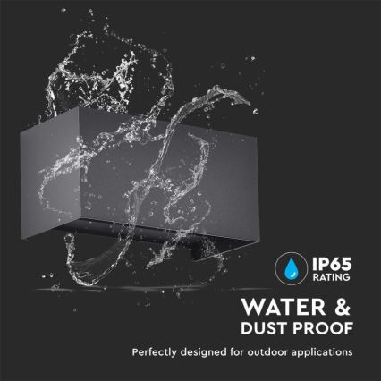 LED kültéri fali lámpatest LED/24W/230V 4000K IP65 fekete