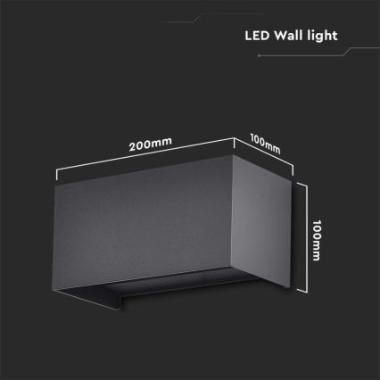 LED kültéri fali lámpatest LED/24W/230V 4000K IP65 fekete