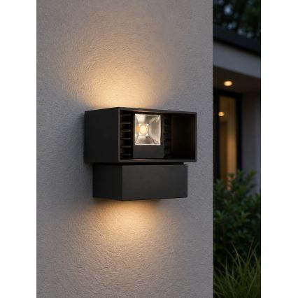 LED kültéri fali lámpatest LED/6W/230V IP54 fekete