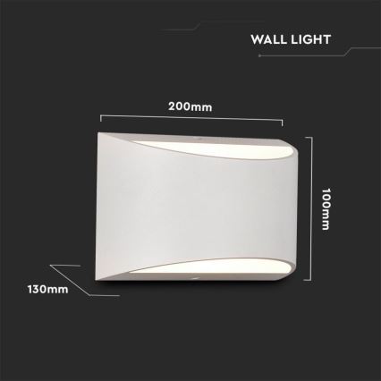 LED kültéri fali lámpatest LED/9W/230V 4000K IP54 fehér