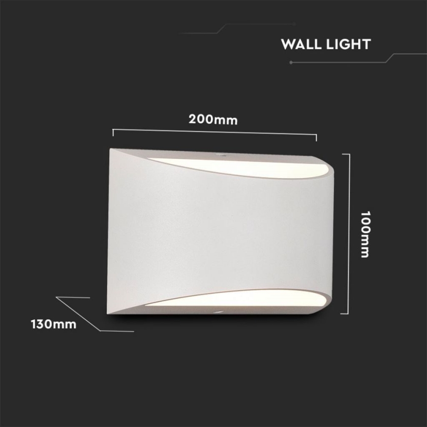 LED kültéri fali lámpatest LED/9W/230V 4000K IP54 fehér