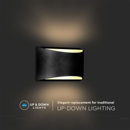 LED kültéri fali lámpatest LED/9W/230V 4000K IP54 fekete