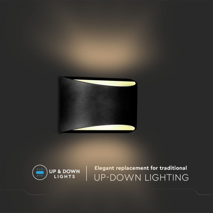 LED kültéri fali lámpatest LED/9W/230V 4000K IP54 fekete