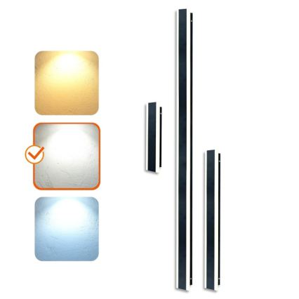 LED kültéri fali lámpatest MIRANA S LED/8W/230V 4000K IP44 30 cm fekete
