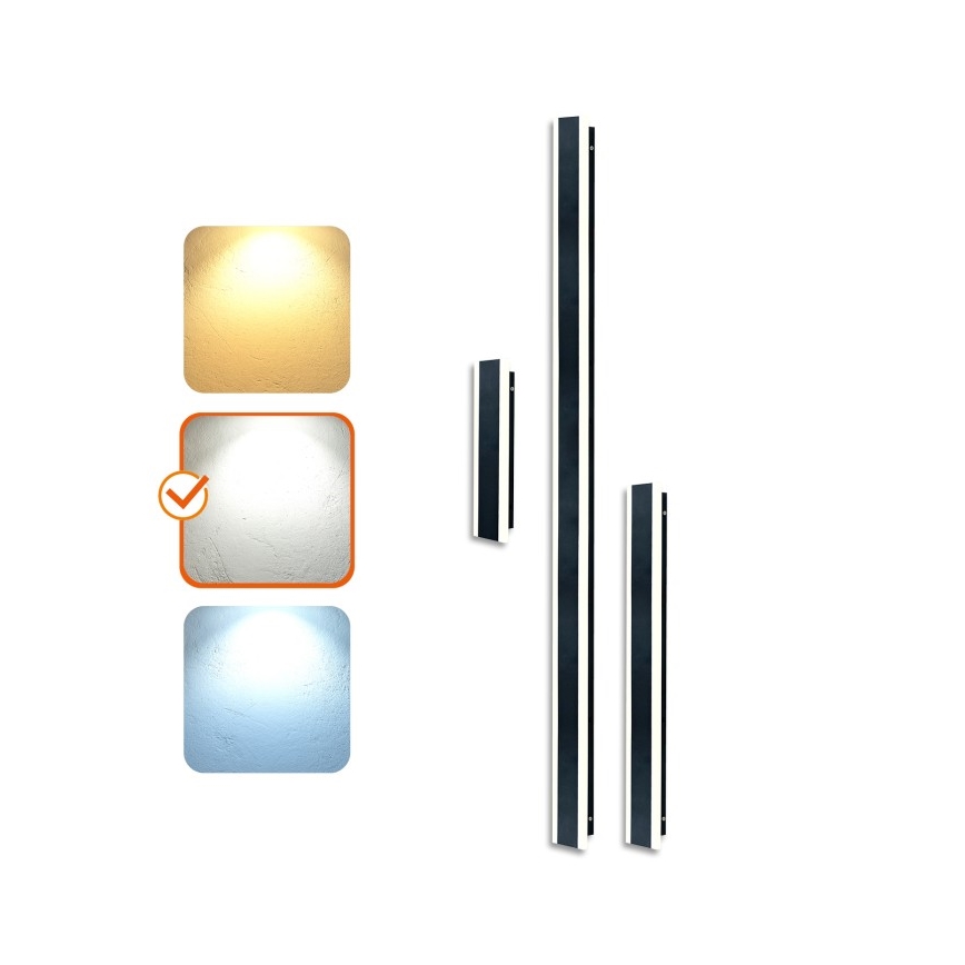 LED kültéri fali lámpatest MIRANA S LED/8W/230V 4000K IP44 30 cm fekete