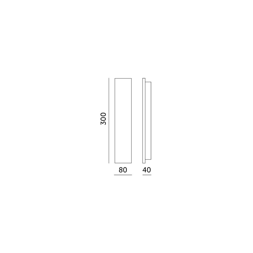 LED kültéri fali lámpatest MIRANA S LED/8W/230V 4000K IP44 30 cm fekete
