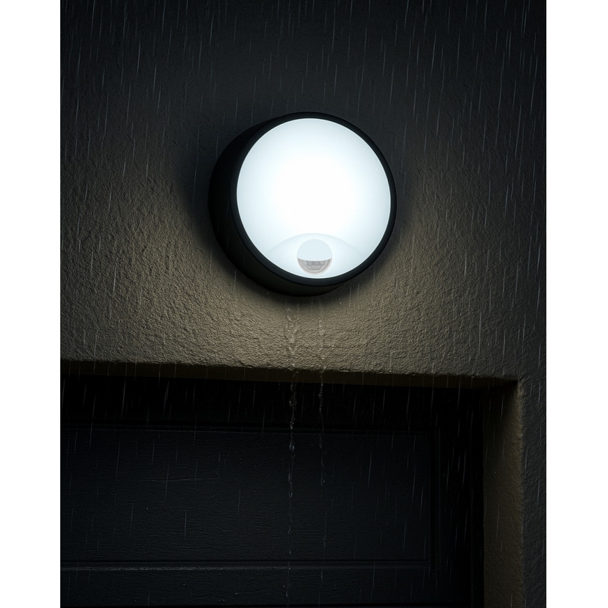 LED-fényerőszabályozható kültéri fali lámpa mozgásérzékelővel LED/15/18/20W/230V 3000K/4000K/6500K IP65 fekete/fehér