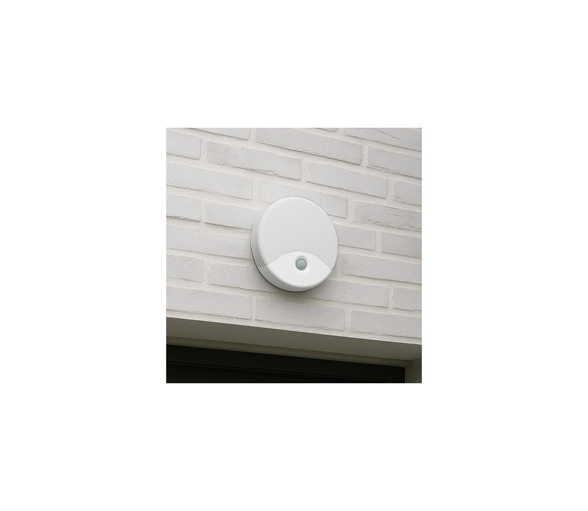 LED kültéri fali lámpatest mozgásérzékelővel LED/18W/230V IP44 fehér 008 0001270