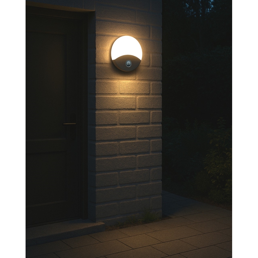 LED kültéri fali lámpatest mozgásérzékelővel LED/18W/230V IP44 fehér