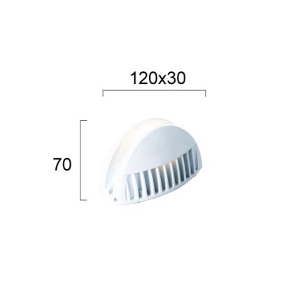 LED kültéri fali lámpatest WINDOW LED/7W/230V IP65 fehér