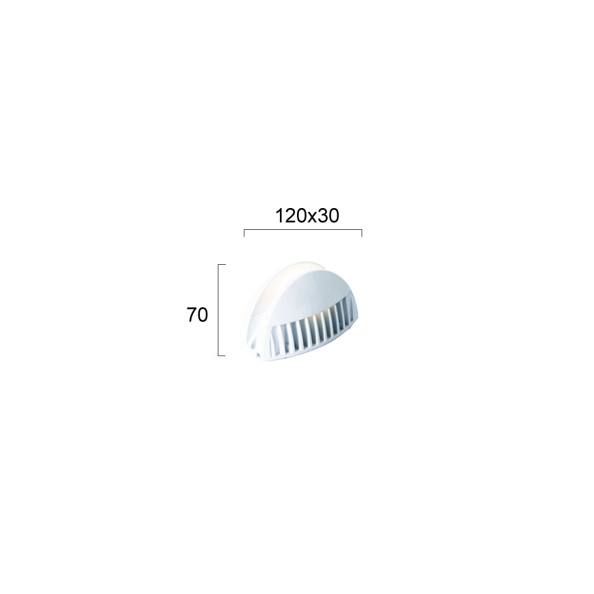 LED kültéri fali lámpatest WINDOW LED/7W/230V IP65 fehér