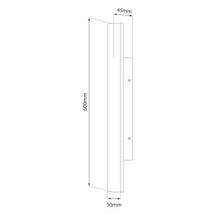 LED kültéri fali lámpatest WOW LED/11W/230V 3000/4000/6000K 60 cm IP54 fekete