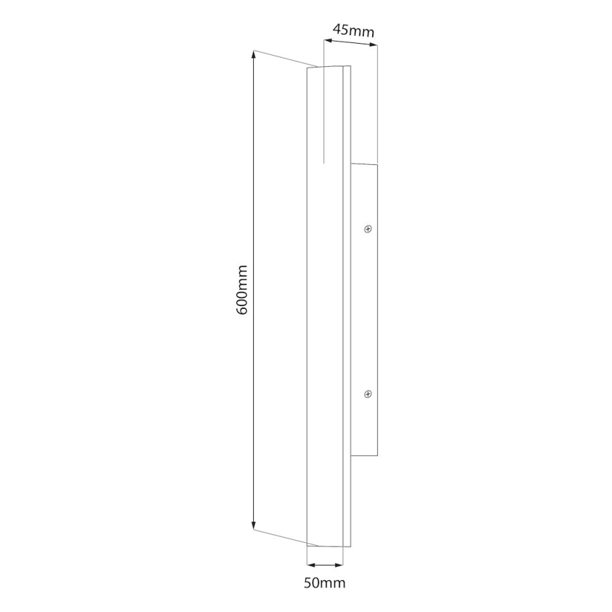 LED kültéri fali lámpatest WOW LED/11W/230V 3000/4000/6000K 60 cm IP54 fekete