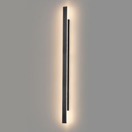 LED kültéri fali lámpatest WOW LED/20W/230V 3000/4000/6000K 120 cm IP54 fekete