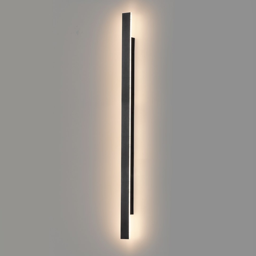 LED kültéri fali lámpatest WOW LED/20W/230V 3000/4000/6000K 120 cm IP54 fekete