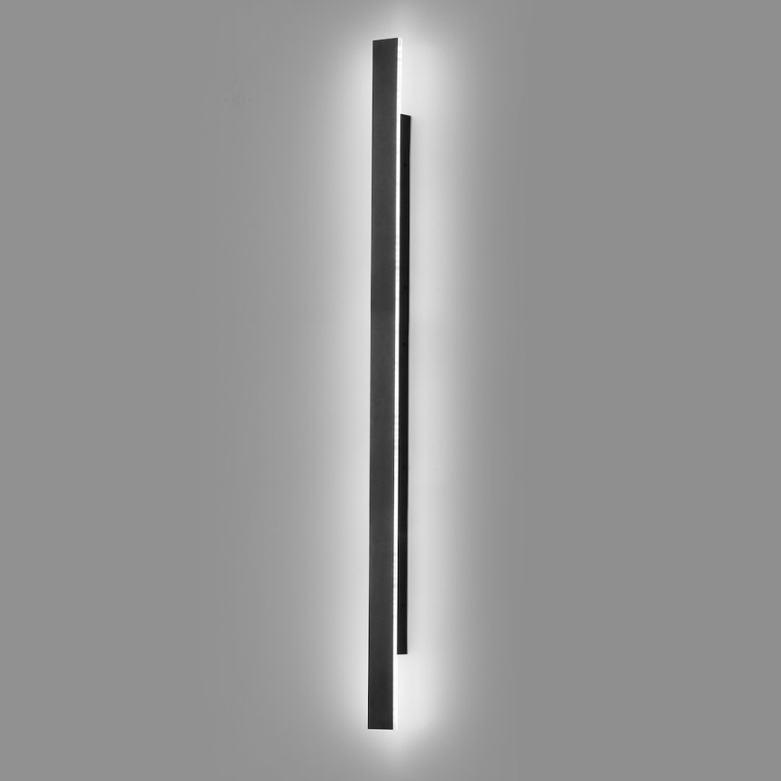 LED kültéri fali lámpatest WOW LED/20W/230V 3000/4000/6000K 120 cm IP54 fekete