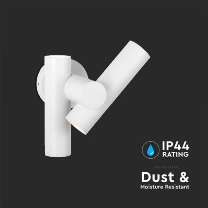 LED Kültéri flexibilis fali spotlámpa 2xLED/3W/230V 3000K IP44 fehér