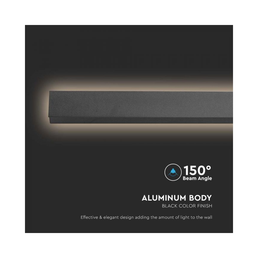LED kültéri fali világítótest LED/16W/230V 3000K IP65 101 cm antracit