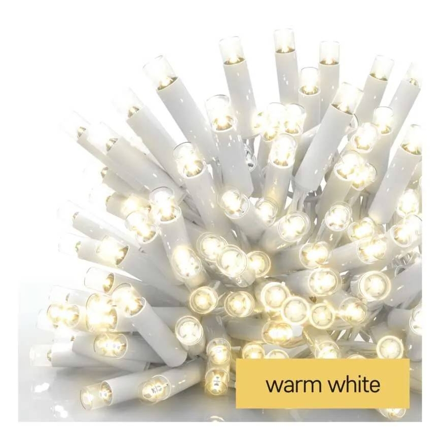 LED kültéri fényfüzér 100xLED/10m IP44 meleg fehér