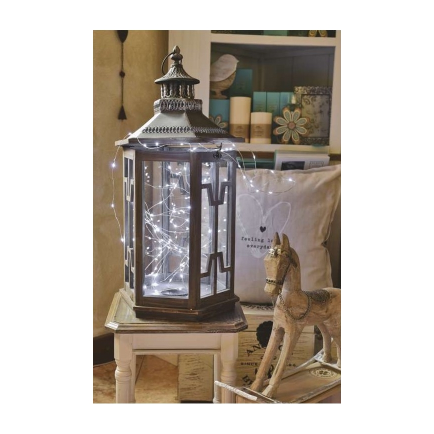 LED  kültéri fényfüzér 100xLED/15m IP44 hideg fehér