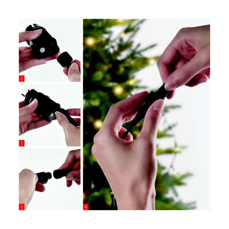 LED kültéri fényfüzér 100xLED/15m IP44 meleg fehér