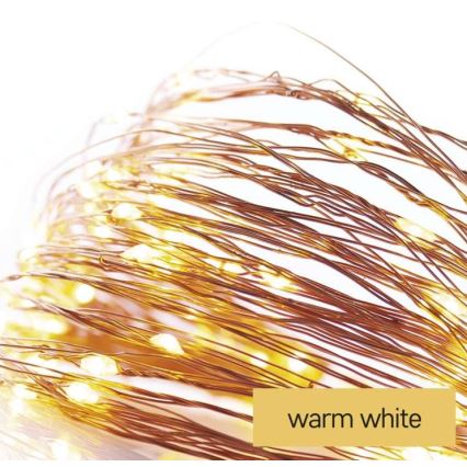 LED  kültéri fényfüzér 100xLED/15m IP44 meleg fehér