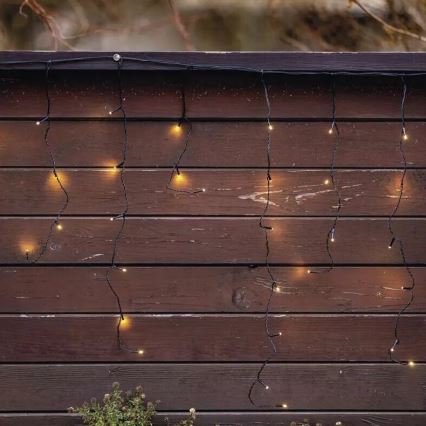 LED kültéri fényfüzér 100xLED/2,5x0,9m IP44 meleg fehér