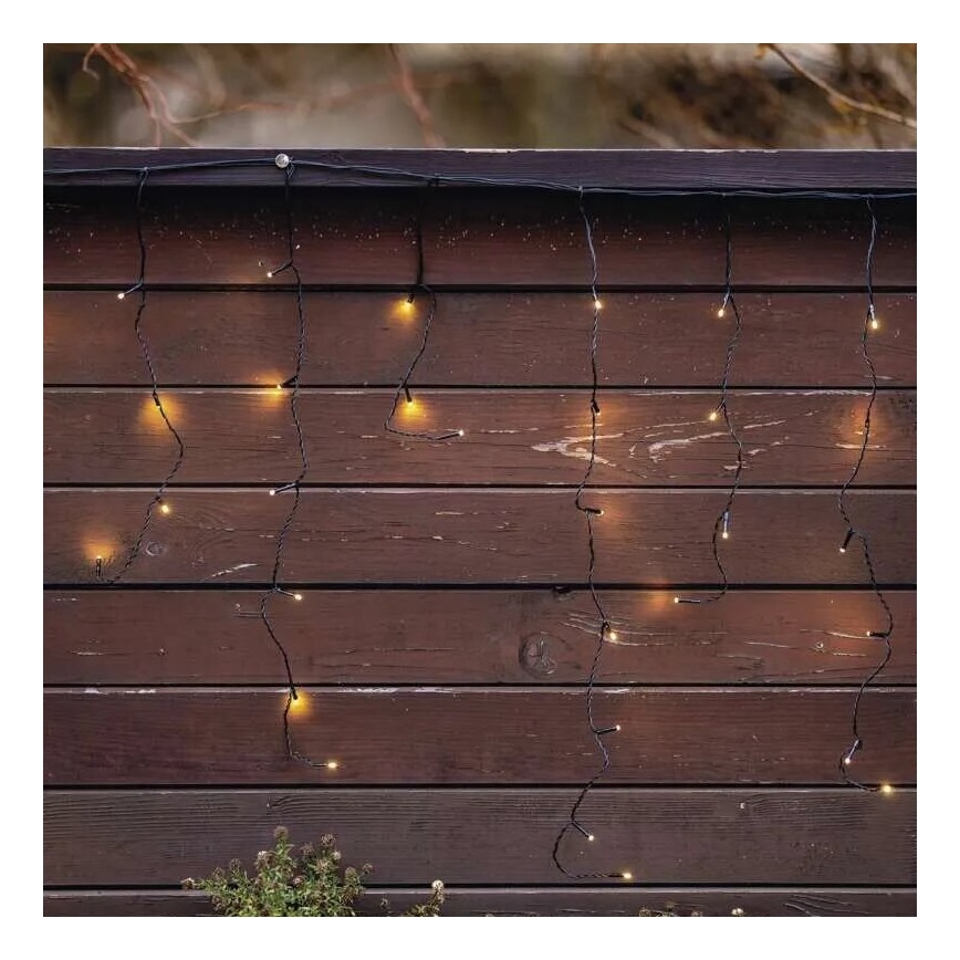 LED kültéri fényfüzér 100xLED/2,5x0,9m IP44 meleg fehér