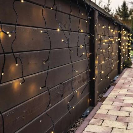 LED kültéri fényfüzér 100xLED/2,5x0,9m IP44 meleg fehér