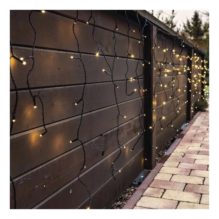 LED kültéri fényfüzér 100xLED/2,5x0,9m IP44 meleg fehér