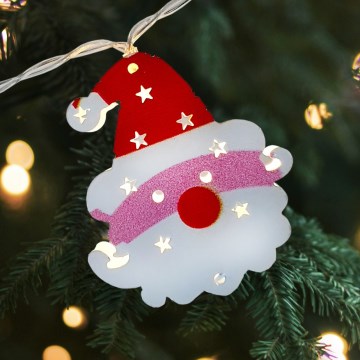 LED kültéri fényfüzér 10xLED/2xAA 1,65 m IP44 meleg fehér Mikulás