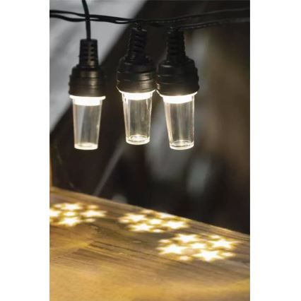 LED kültéri fényfüzér 10xLED/9,5 m IP44 hideg fehér