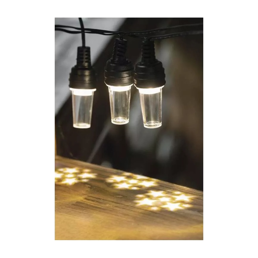 LED kültéri fényfüzér 10xLED/9,5 m IP44 hideg fehér