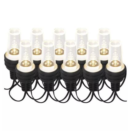 LED kültéri fényfüzér 10xLED/9,5 m IP44 hideg fehér