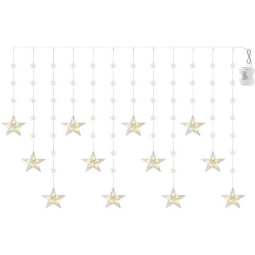 LED kültéri fényfüzér 120 LED 3xAA 1,7 m IP44 meleg fehér