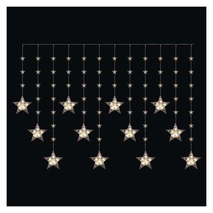 LED kültéri fényfüzér 120 LED 3xAA 1,7 m IP44 meleg fehér