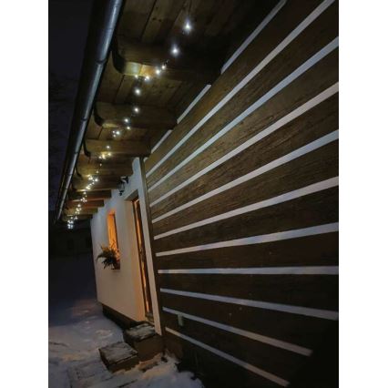 LED kültéri fényfüzér 120xLED/17m IP44 hideg fehér