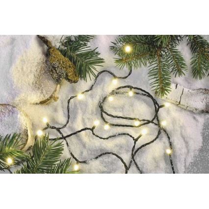 LED kültéri fényfüzér 120xLED/8 üzemmód 17m IP44 meleg fehér