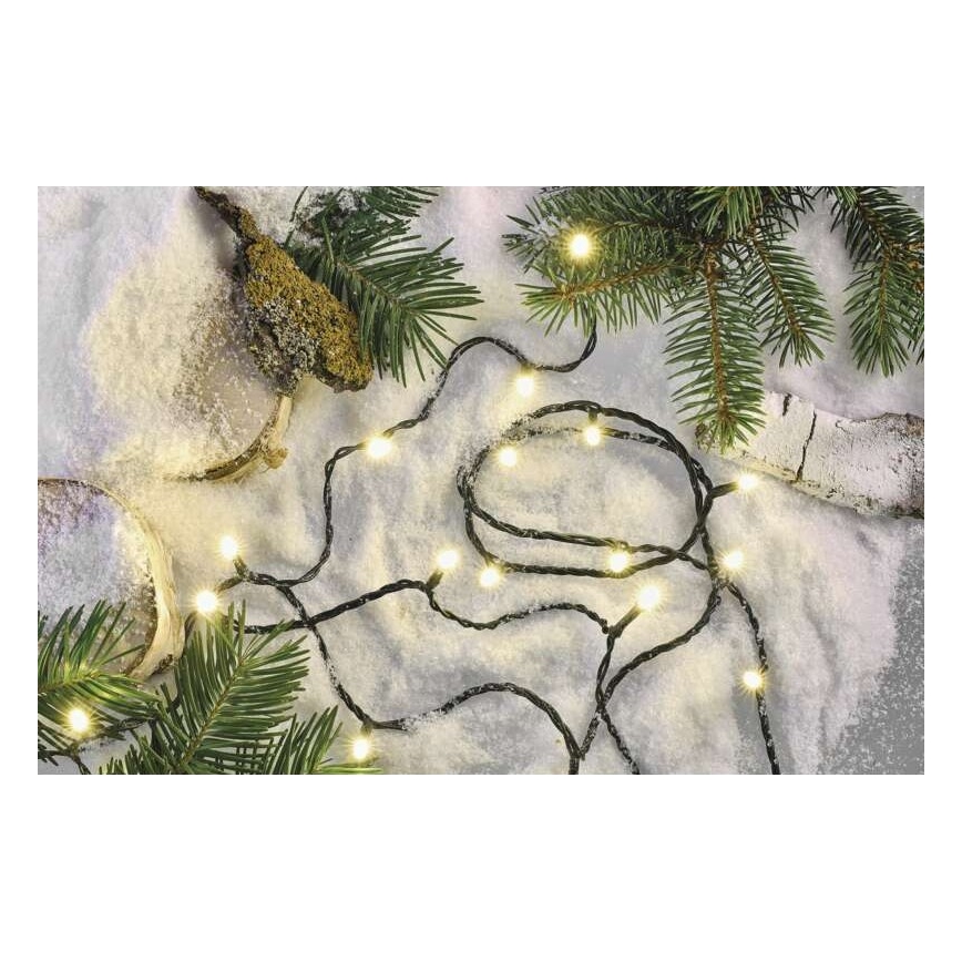 LED kültéri fényfüzér 120xLED/8 üzemmód 17m IP44 meleg fehér