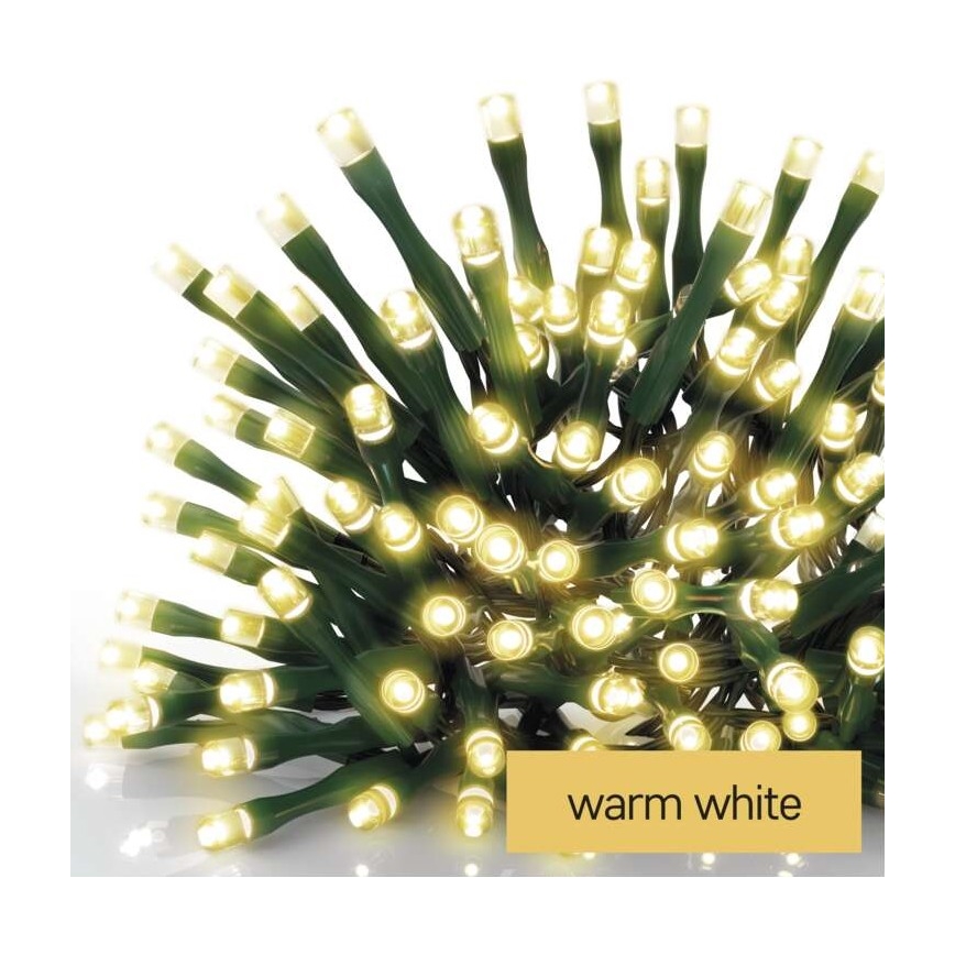 LED kültéri fényfüzér 120xLED/8 üzemmód 17m IP44 meleg fehér